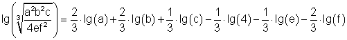 Lösungen Aufgabe 1.e Logarithmen 