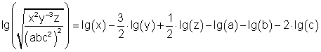 Lösungen Aufgabe 1.f Logarithmen 