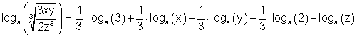 Lösungen Aufgabe 2.c  Logarithmen 