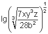 Aufgabe 2.e Term logarithmieren 