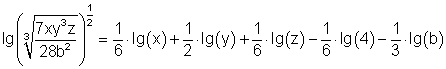 Lösungen Aufgabe 2.e Logarithmen