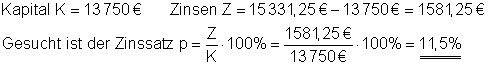 Zinsrechnung Lösungen Der Aufgaben • Mathe-Brinkmann