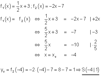 Lösungen lineare Funktionen Teil XI