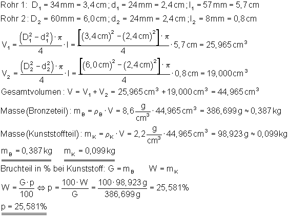 Losungen Volumen Und Massenberechnung Ii Mathe Brinkmann